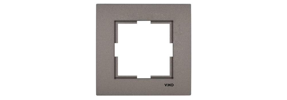 Рамка VI-KO Novella  алюм. 1-местная  черная  92192311