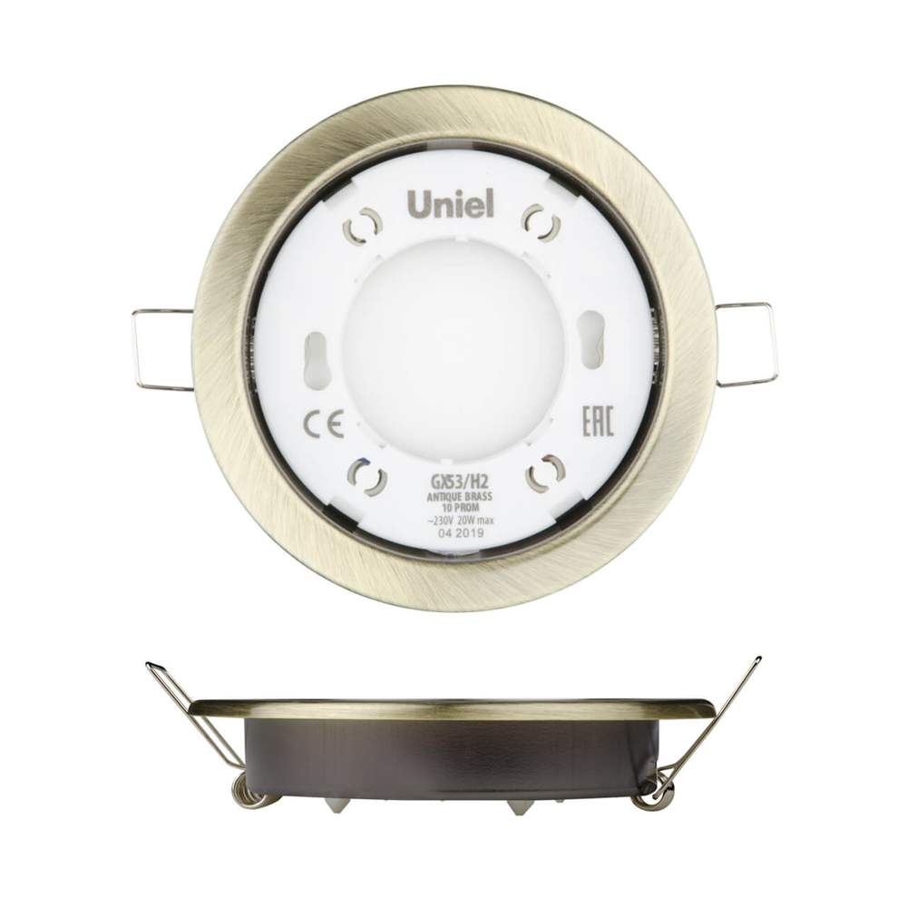Светильник GХ53/H2 ANTIQUE BRASS 10 PROM ЮНИЕЛ UL-00005056