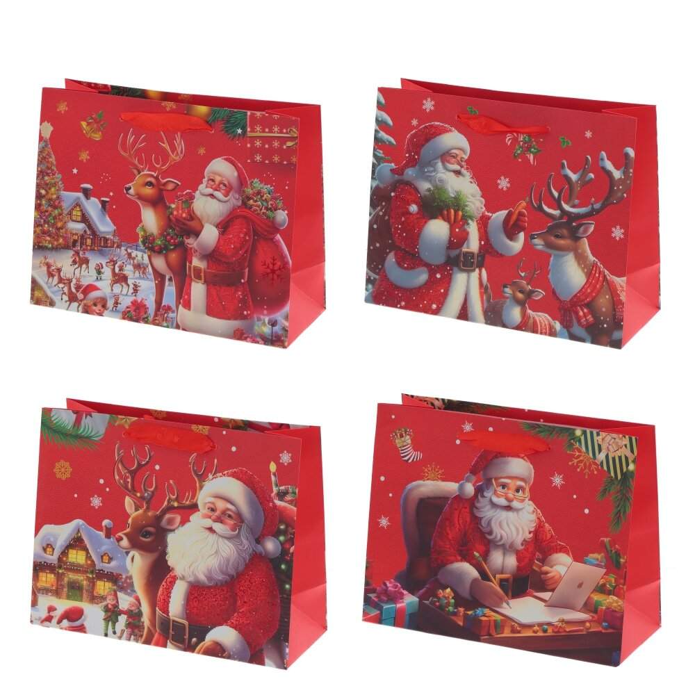 REMECO COLLECTION Пакет подарочный НГ 815523 18х10х23см 4в