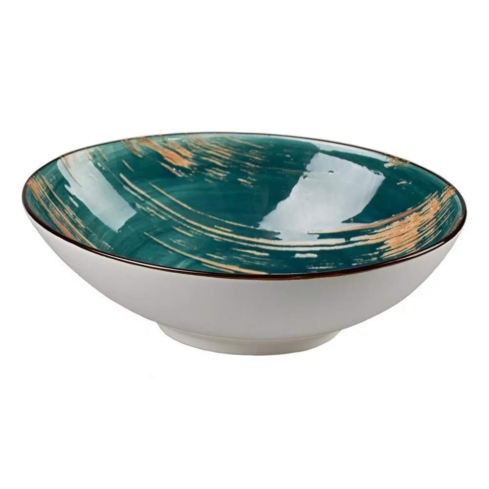 P.L. Proff Cuisine Texture Dark Green Lines Салатник 20х14х6см 81223432/80331 (24/4)