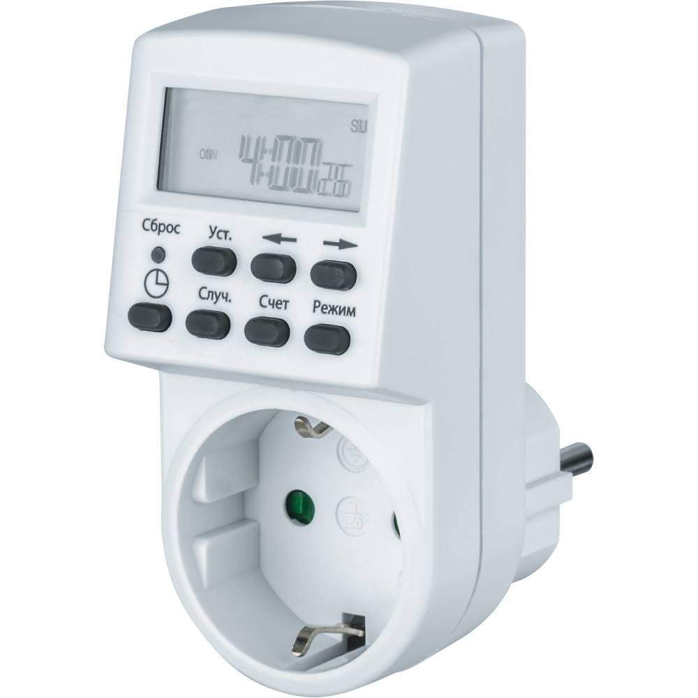 Таймер Navigator 61555  NTR-E-S01-WH розет.электрон.