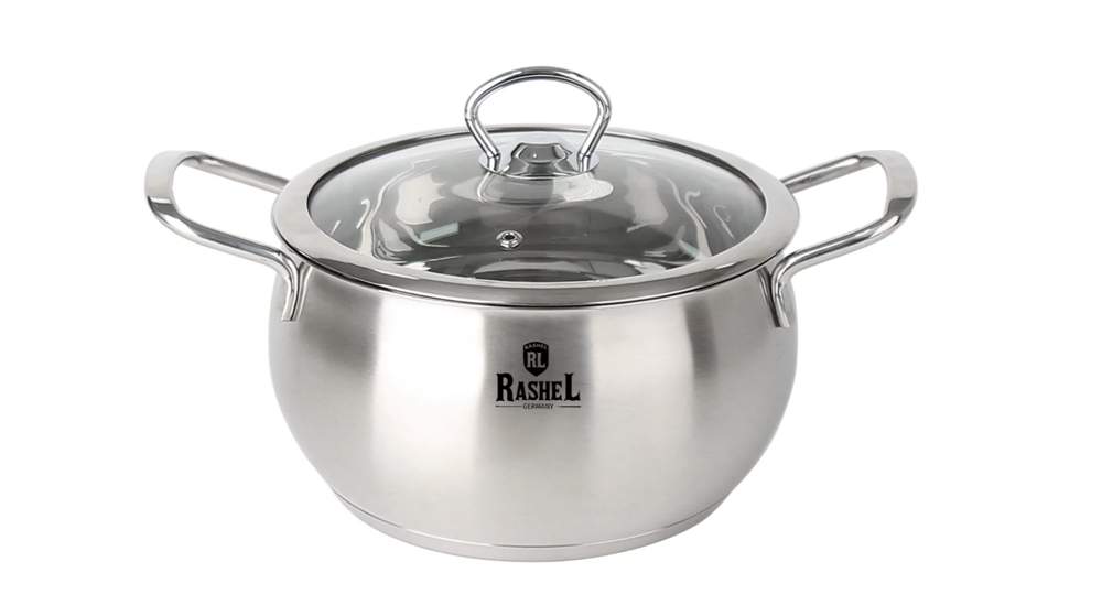 TM RASHEL Амалия Кастрюля 4л с крышкой 22х11см нерж.сталь 18/10 R-40s