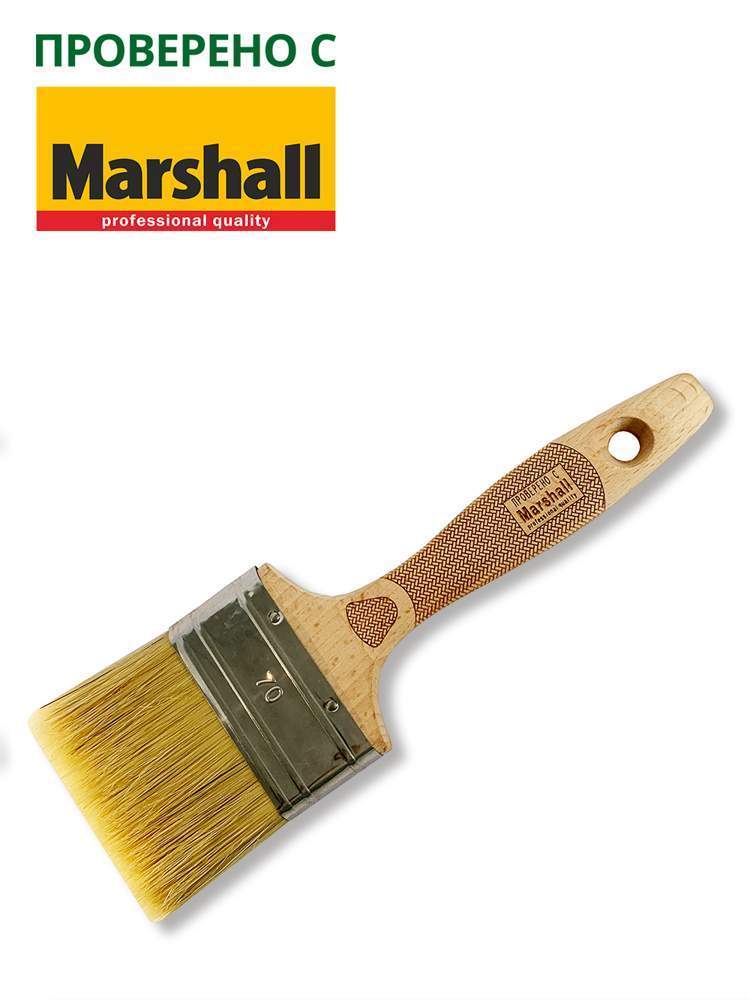 Кисть плоская Handmaler Pro Red светлая смеш.щетина,бук.ручка, 70мм  1007-70