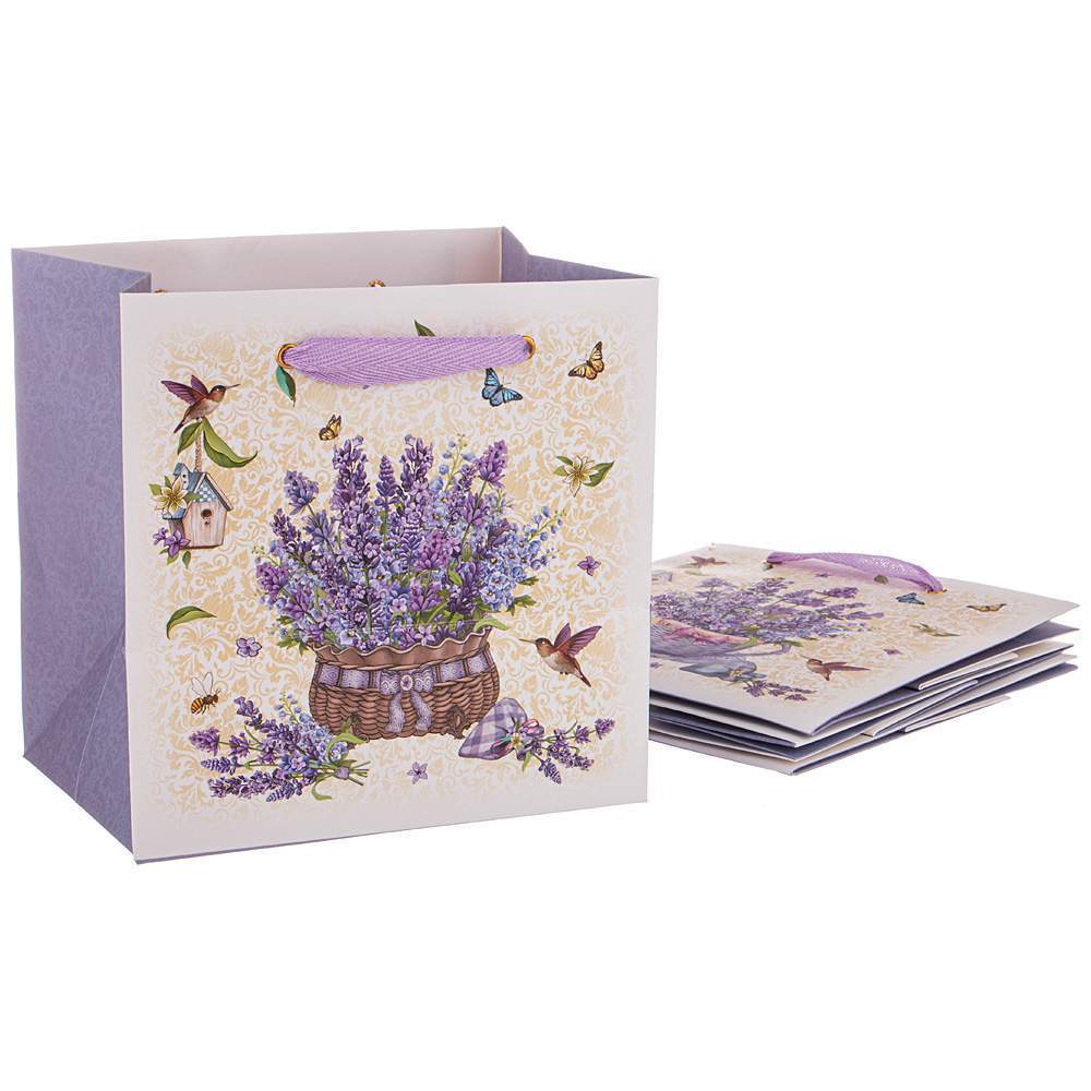 LEFARD Пакет подарочный 521-240 Прованс лаванда 20*20*15см