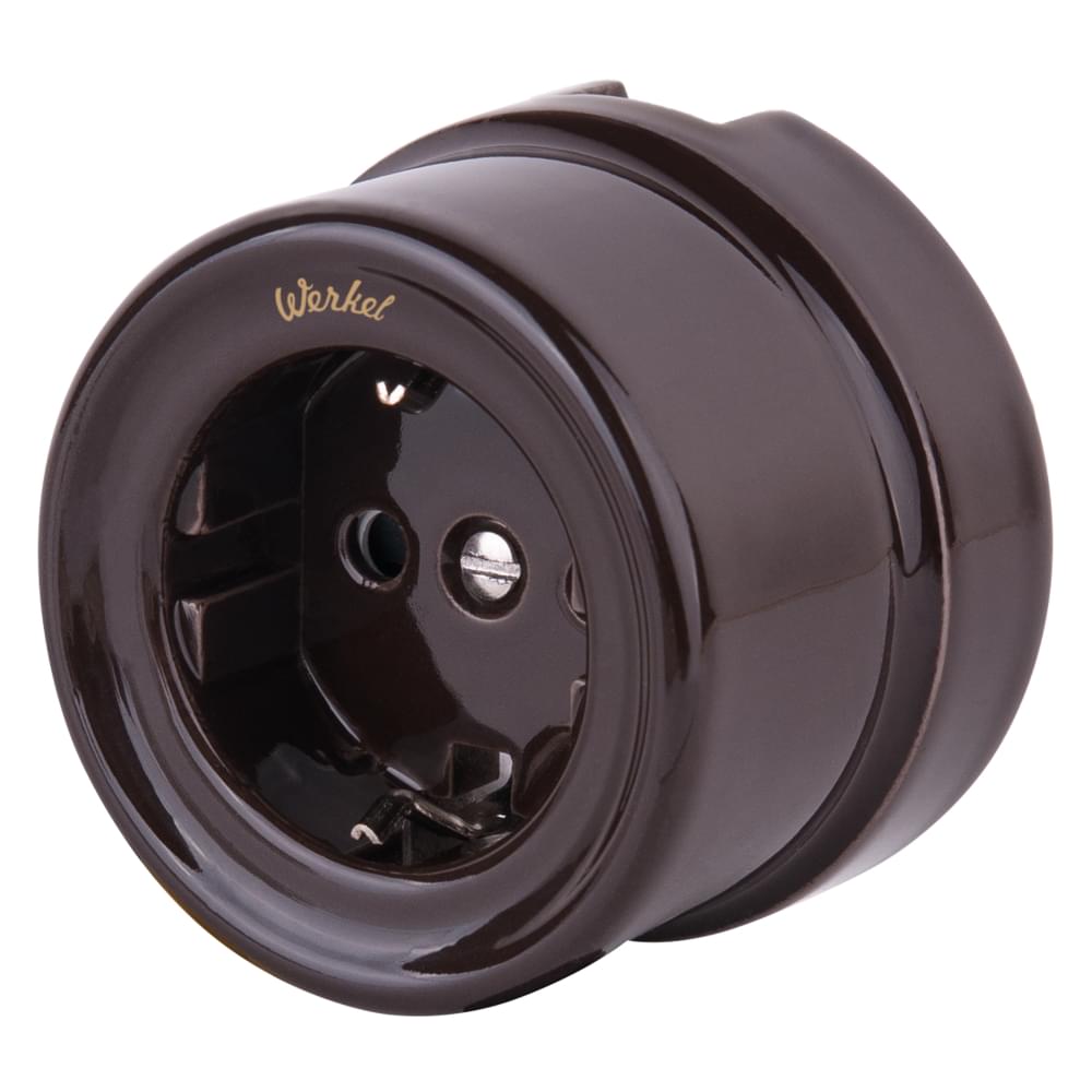 Розетка Werkel Retro  с/з  коричневая  WL-18-03-01/W5671014