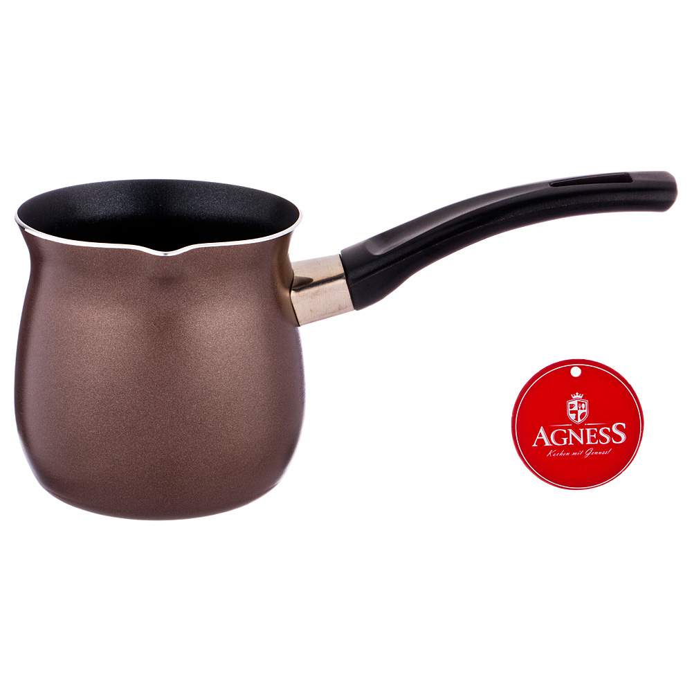 AGNESS Турка 906-244 Шоколад 600мл антипригарное покрытие