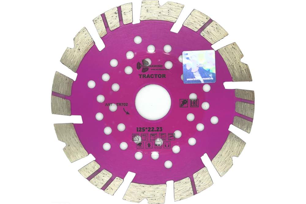 Диск алм. 125х12*22,23мм  отрезной Turbo Segment Tractor  TR702