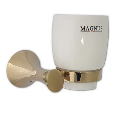 Стакан MAGNUS под Светлое Золото  97005  керамический с крепл. к стене