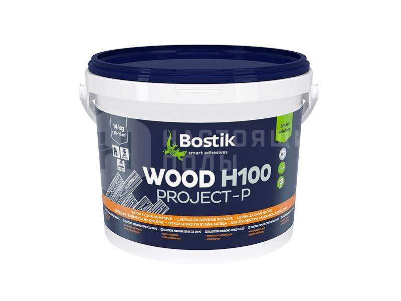Клей Бостик WOOD H100 PROJECT-P гибридный д/паркета 14кг