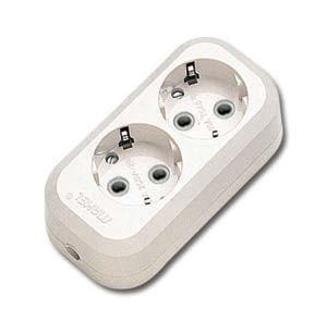 Колодка MGP 111 2-х местн. розетка с заз.  Makel  1090900025
