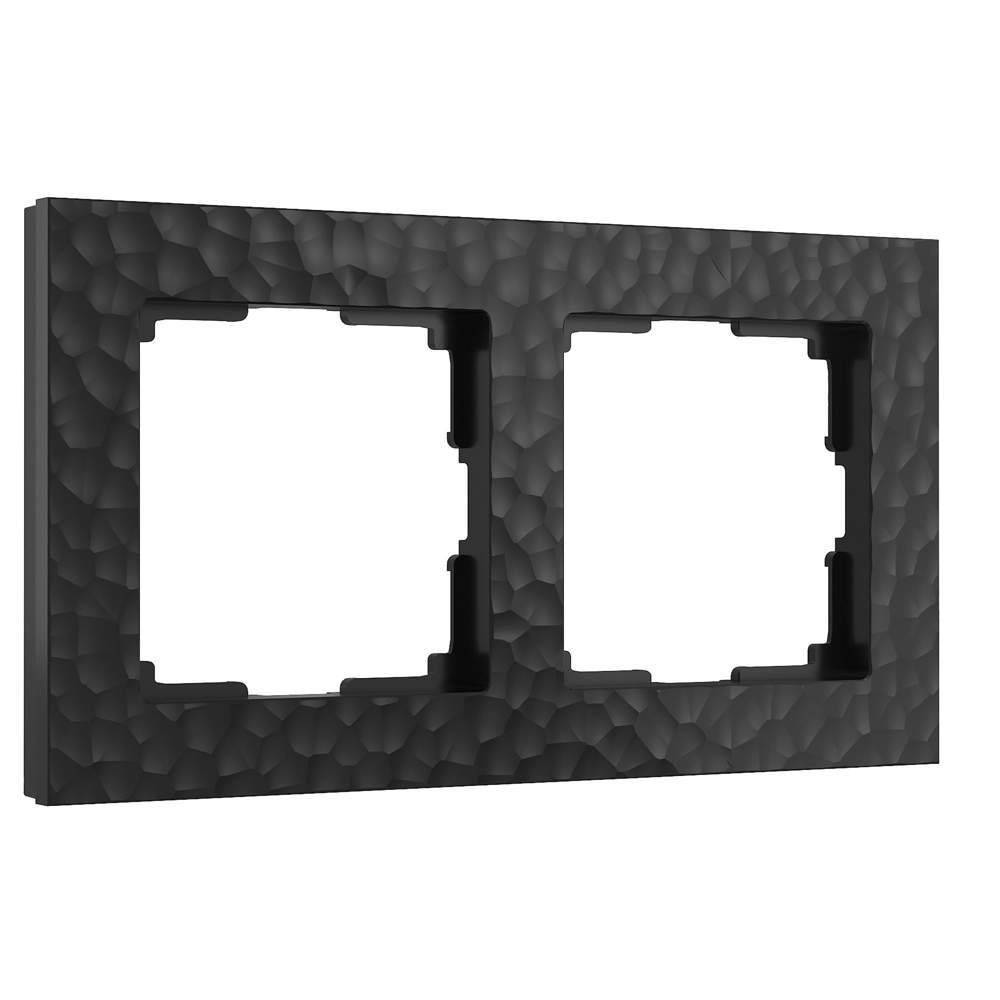 Рамка Werkel Hammer черный на 2 поста  -  W0022408