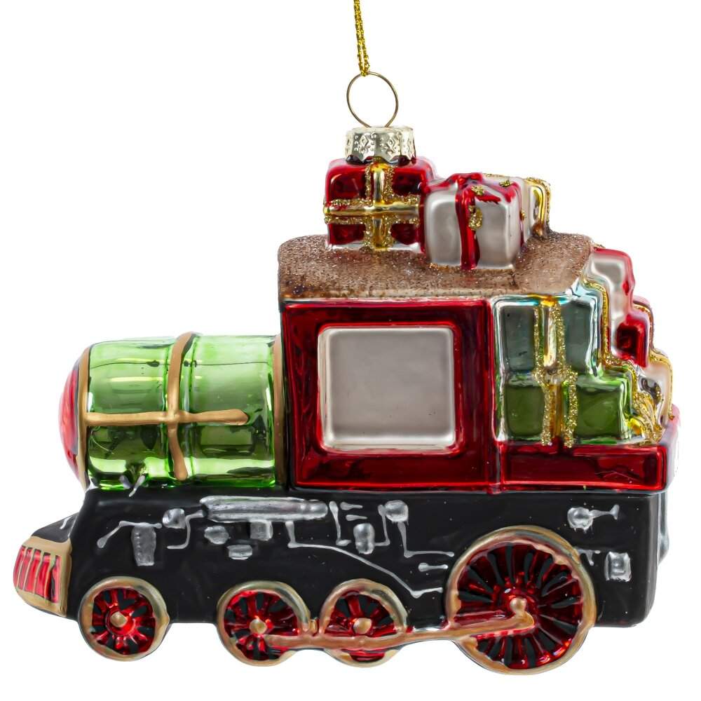 REMECO COLLECTION Игрушка елочная 812291 Поезд 13х4,5х11,5см (стекло)  