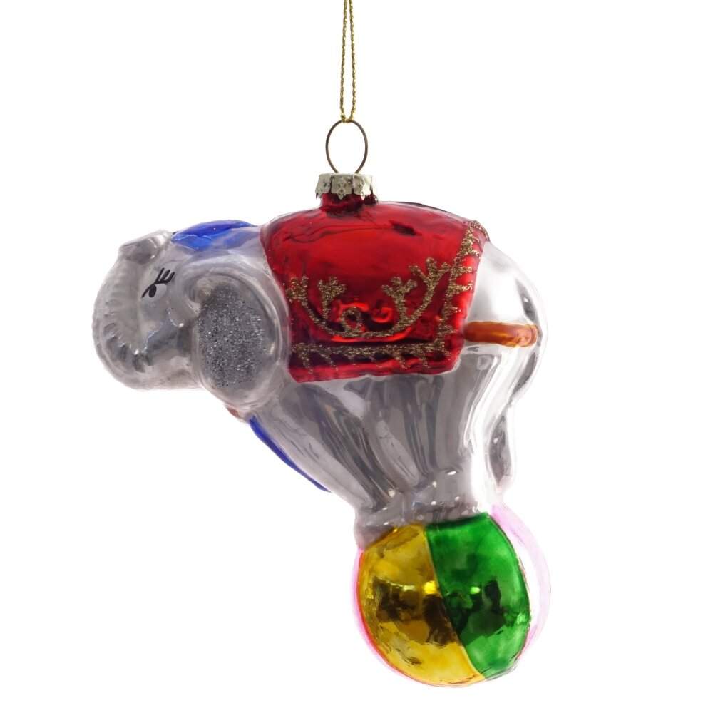 REMECO COLLECTION Игрушка елочная 813279 Слоник 9х4,5х11см (стекло)  