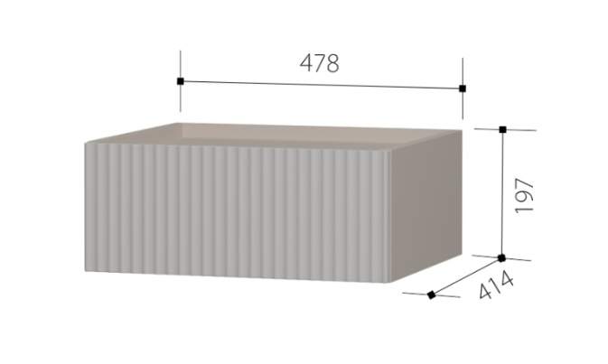 ТЕФИЯ тумба прикроватная подвесная МДФ матов. Монблан супермат./Пыльный зеленый