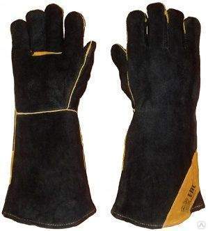 Краги спилковые DOKA Агат kevlar D-123 (черные)