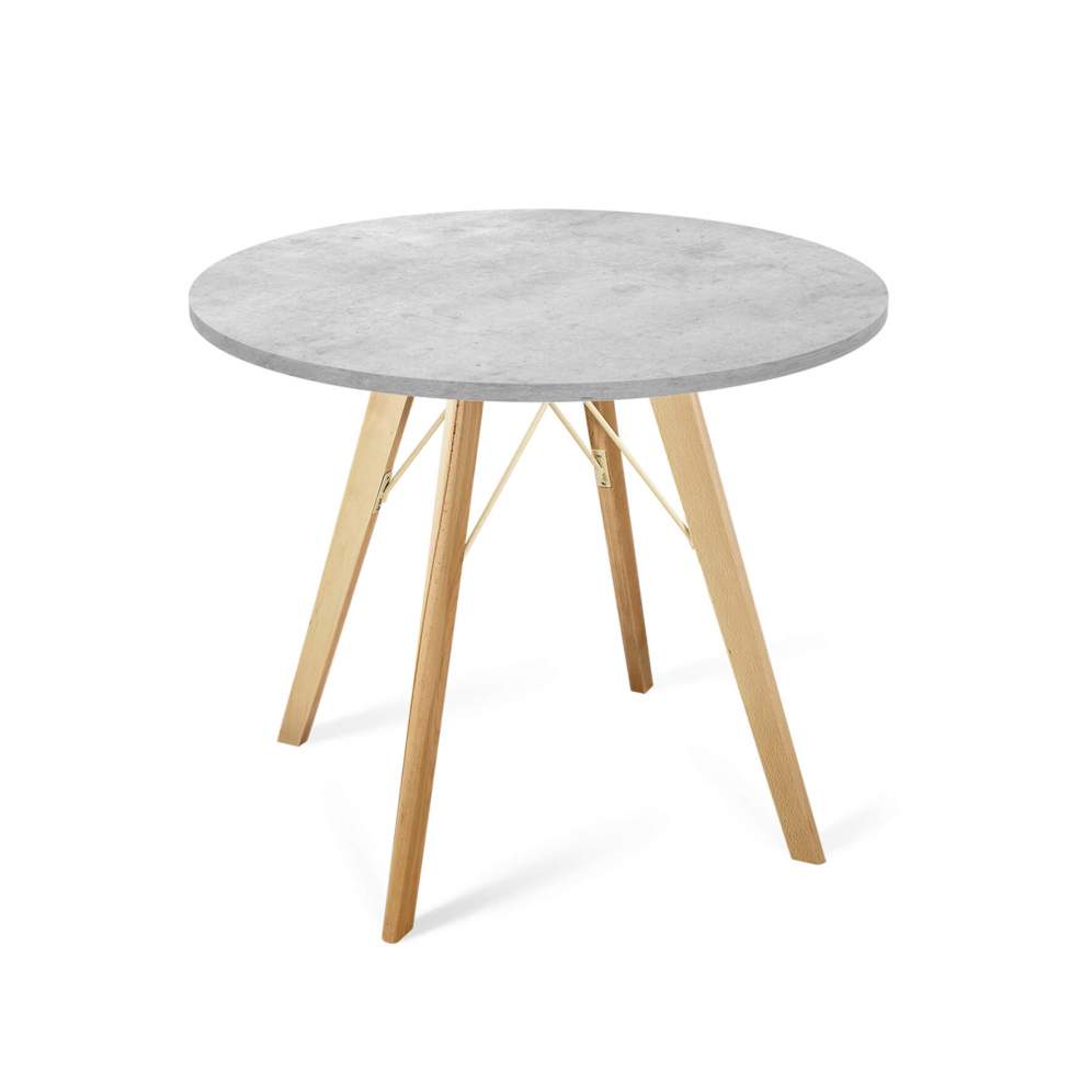 Стол Sheffilton SHT-TT 90 ЛДСП ТТ 92 бетон Чикаго светло серый каркас SHT-TU9 прозрачн.лак