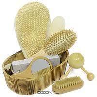 Набор  "Банные штучки" в деревянном ведерке  /5 пр./