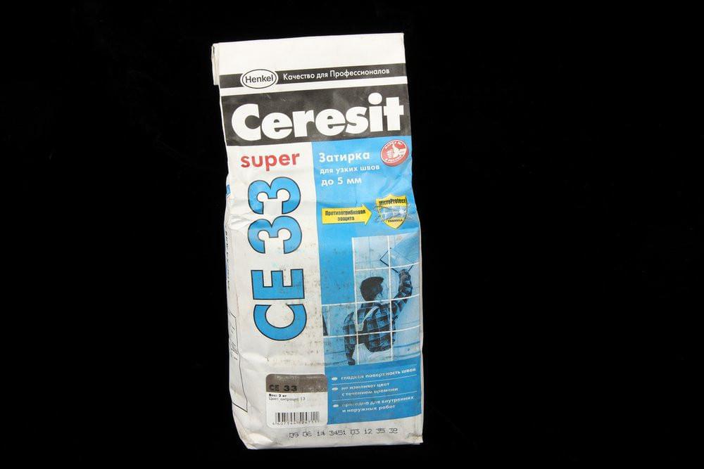 Затирка Ceresit CE33 S №13 антрацит  2-5мм/1-6мм (2кг) 1037567/2092519