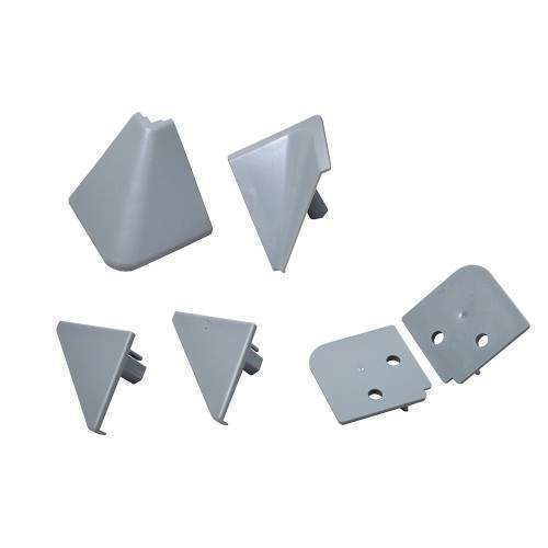 Комплект заглушек для вогнутого плинтуса Серый