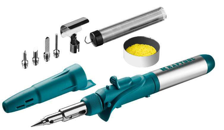 Газовый паяльник KRAFTOOL SolderPro 120K 10в1 30-120Вт 55503-H10