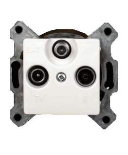Розетка CARIVA TV-FM-SAT оконечная бел.  773637