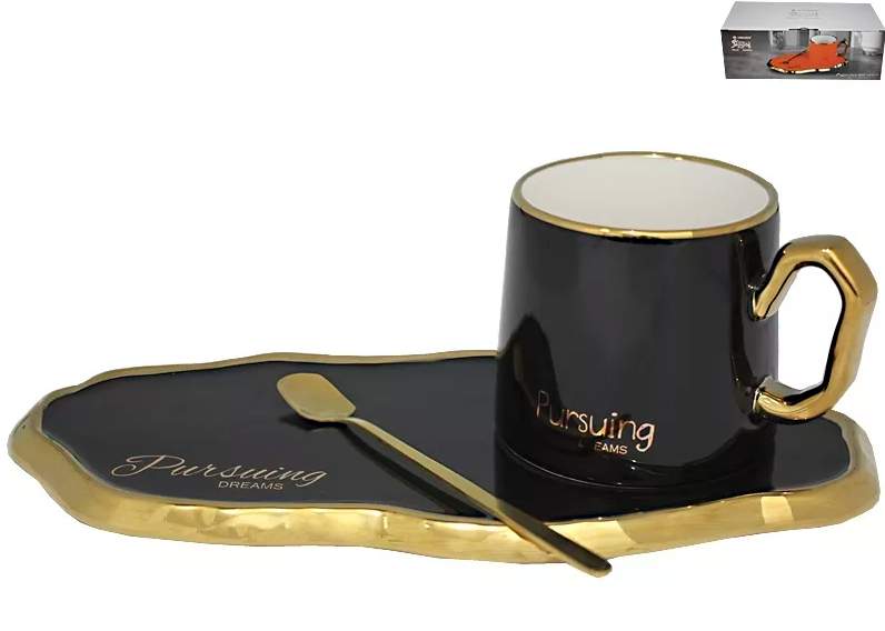 LENARDI Набор чайный 106-082 2пр/1перс 280мл черный