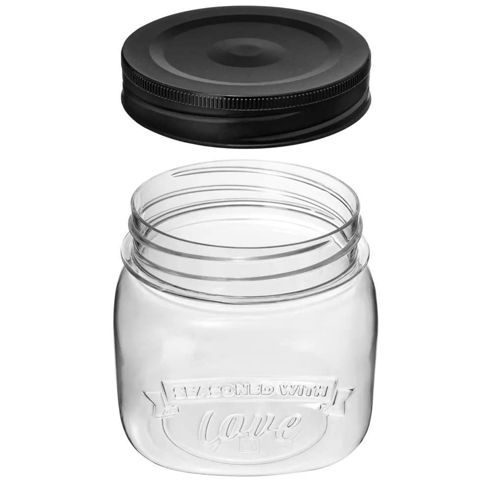 БЫТПЛАСТ Банка 440300113 Phibo Love Kitchen д/сыпучих 600мл ПЭТ/полипропилен 100x100x95мм  