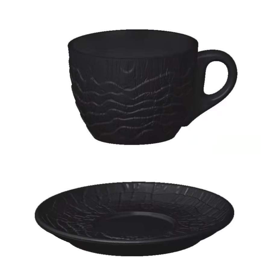P.L. Proff Cuisine Black Raw Wood Пара чайная 81229848 300мл d-105мм h-80мм (24/6)