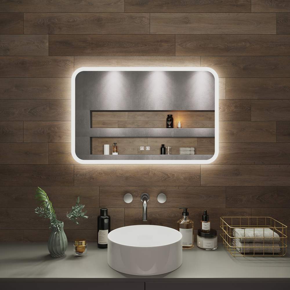 AQUA DE MARCO Amazon Зеркало 80*60см LED-подсветка 2кн/антизапотевание 