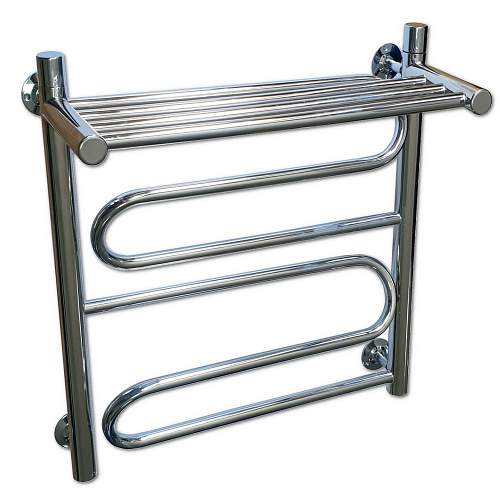 *Полотенцесушитель юсп5060 Юпитер-Лиана с полкой ШхВ-500х600 нержав/полир