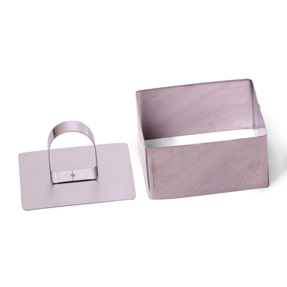 KAMILLE Форма 7770 д/выкладки с прессом Квадрат 8х8х4,5см    