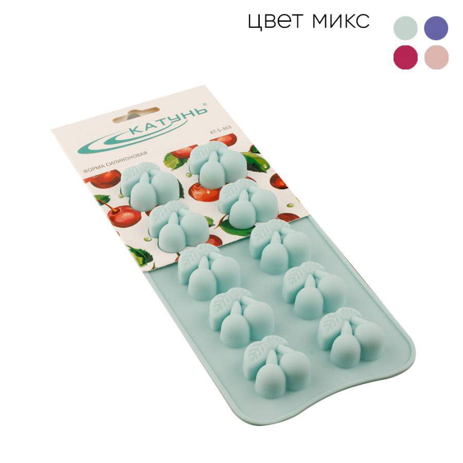 КАТУНЬ Форма КТ-S-363 силикон Вишенки 8 ячеек 21х10х1,7см