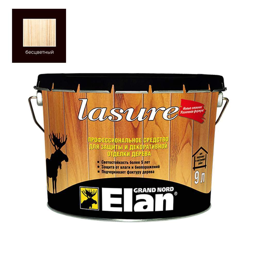 Лазурь долговечная Элан  9л  бесцветная  1048117