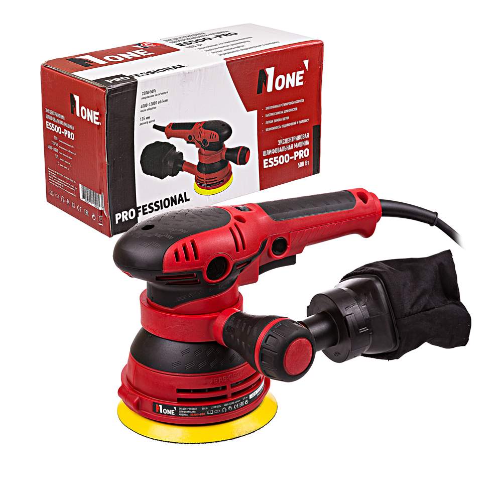 Шлифмашина NUMBER ONE ES500-PRO эксцентриковая  500Вт 125мм  рег.об