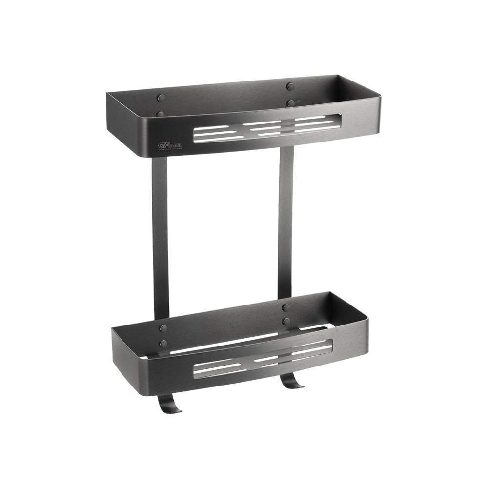 *Полочка GFmark прямоуг. двойная 22см Графит 78363