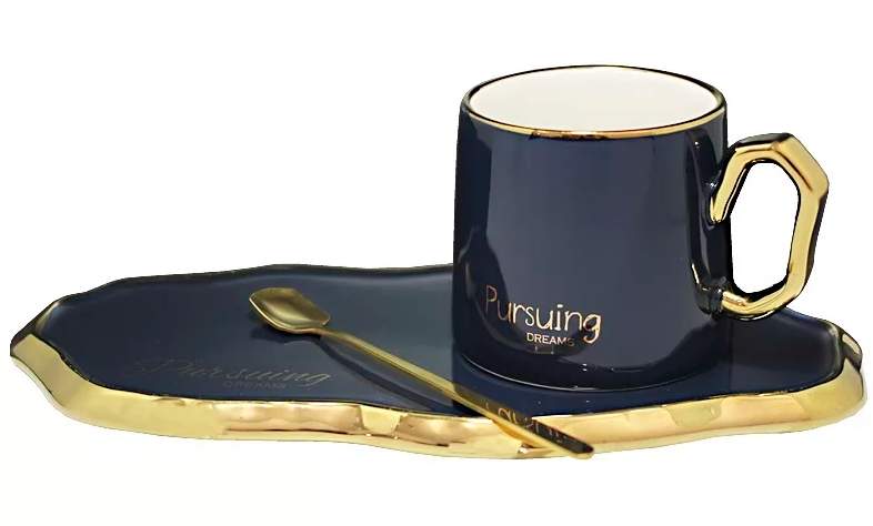 LENARDI Набор чайный 106-079 2пр/1перс 280мл синий