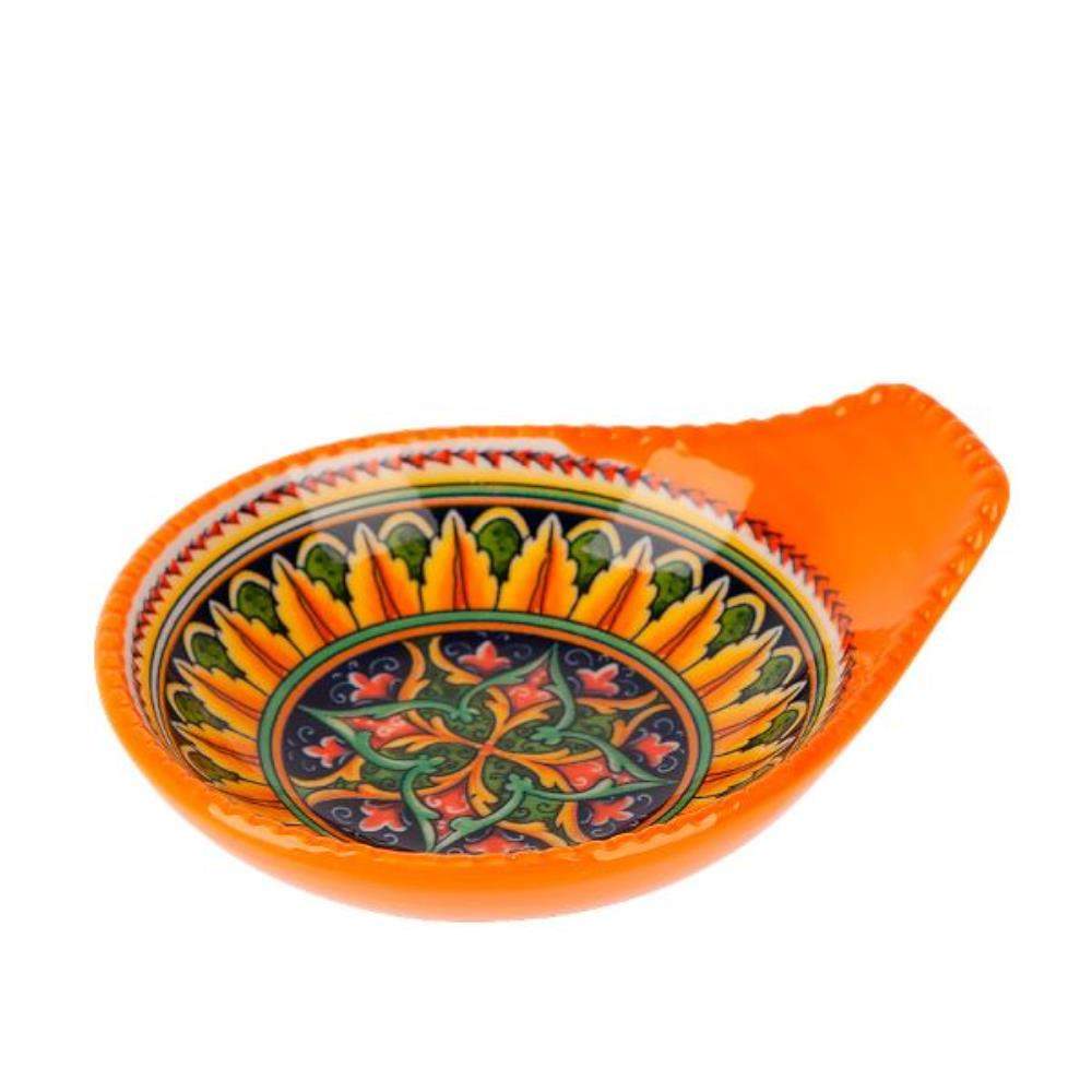 NOUVELLE HOME Arabesque оранжевый Блюдце для оливок 0860228 12х10х3см