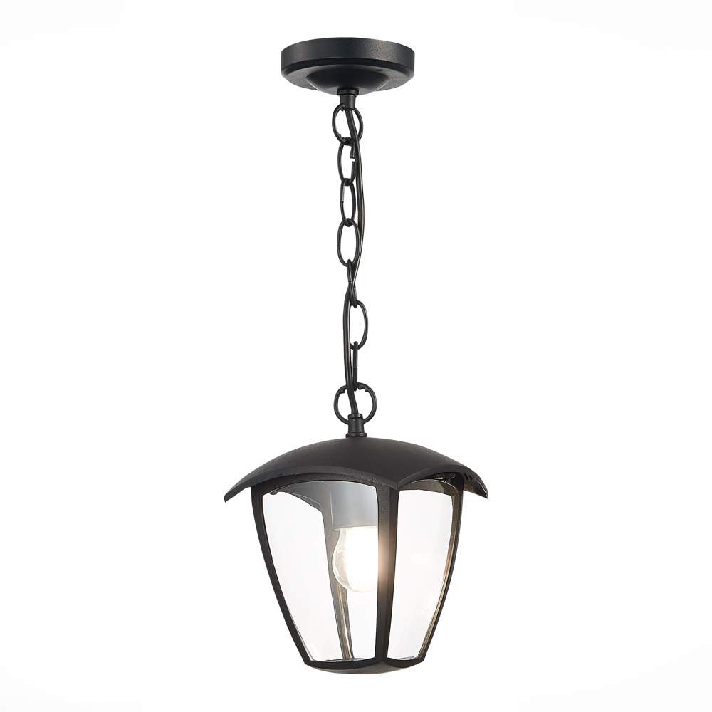 SL081.403.01 ST-Luce Светильник уличный подвесной черный/черный/прозр.  E27 1*40W