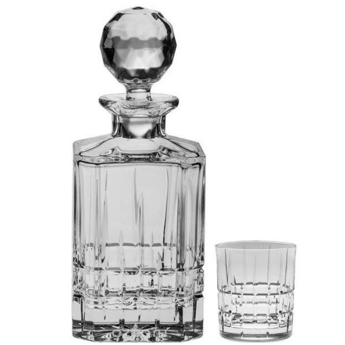 CRYSTAL BOHEMIA Набор Dover д/виски (штоф 800мл+6 стаканов 320мл) 99999/15720/861 БПХ845