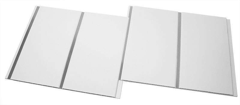 Панель потолочная "ИДЕАЛ Ламини" Белый с серебром глянцевый/001