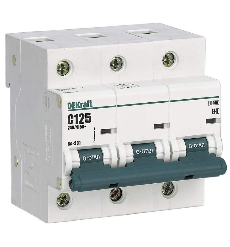 Авт.выкл. 3п ВА-201 C 125А 10кА DEKraft 13027DEK