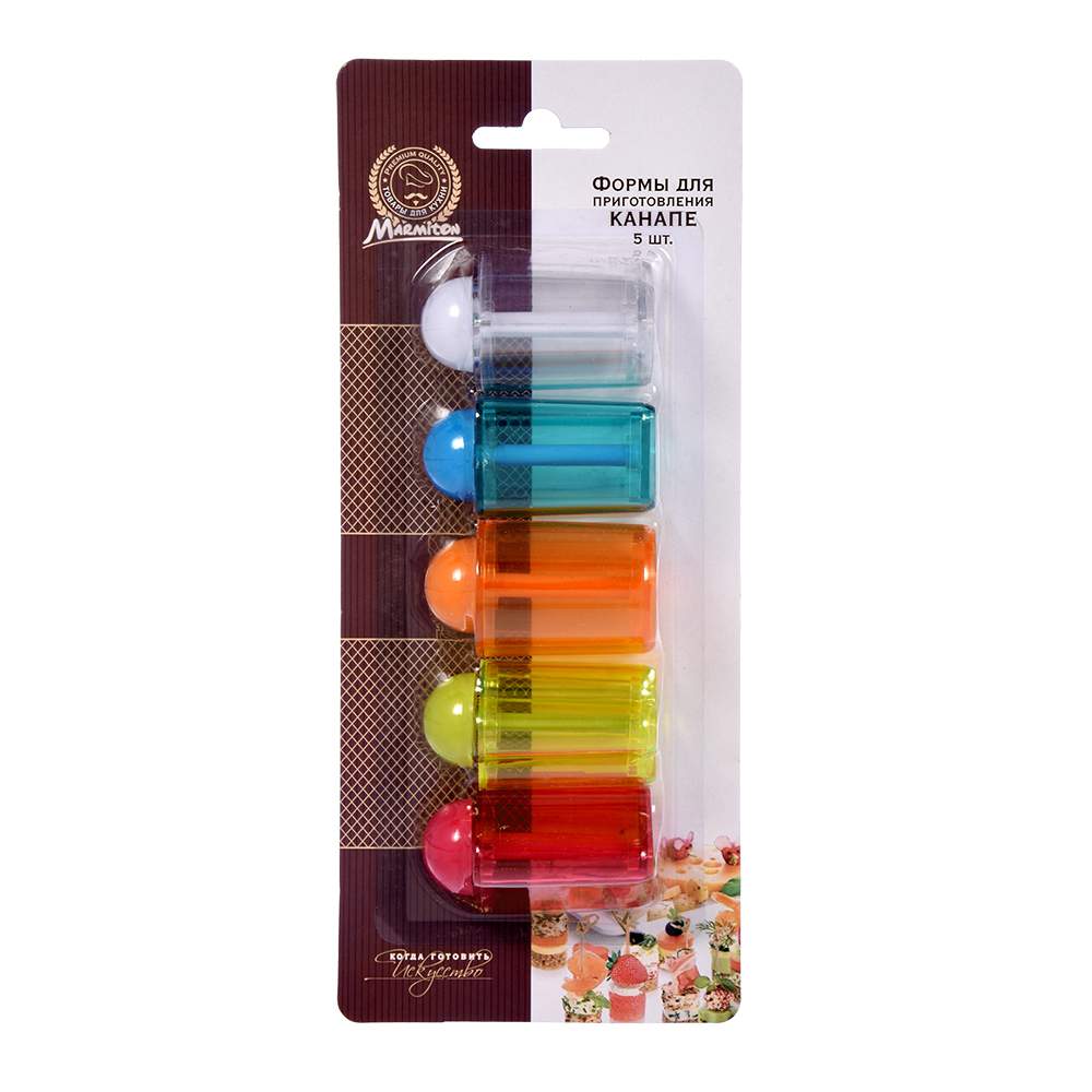 MARMITON Набор форм 16183 для канапе 6*3см Цветочки 5шт