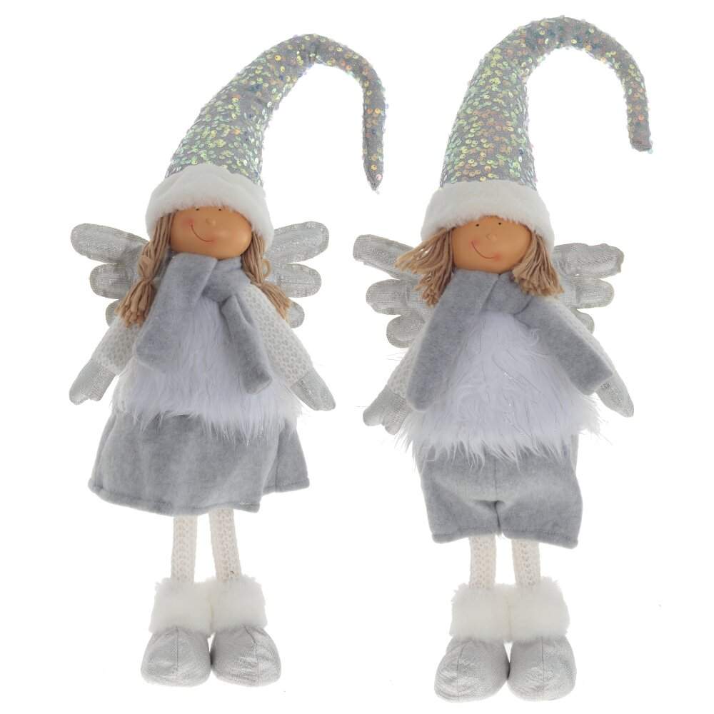 REMECO COLLECTION Игрушка набивная 791499 Ангел Мальчик/Девочка серебро 22х13х78см 2 вида 