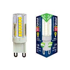 Лампа Uniel LED-JCD-5W/3000K/G9/CL GLZ09TR UL-00006748