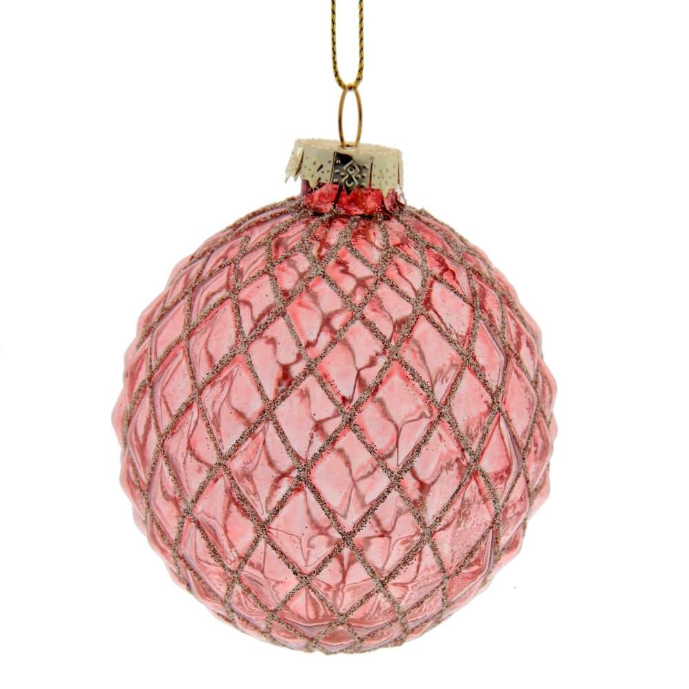 REMECO COLLECTION Игрушка елочная Шар 764648 красный/золото стекло 8см