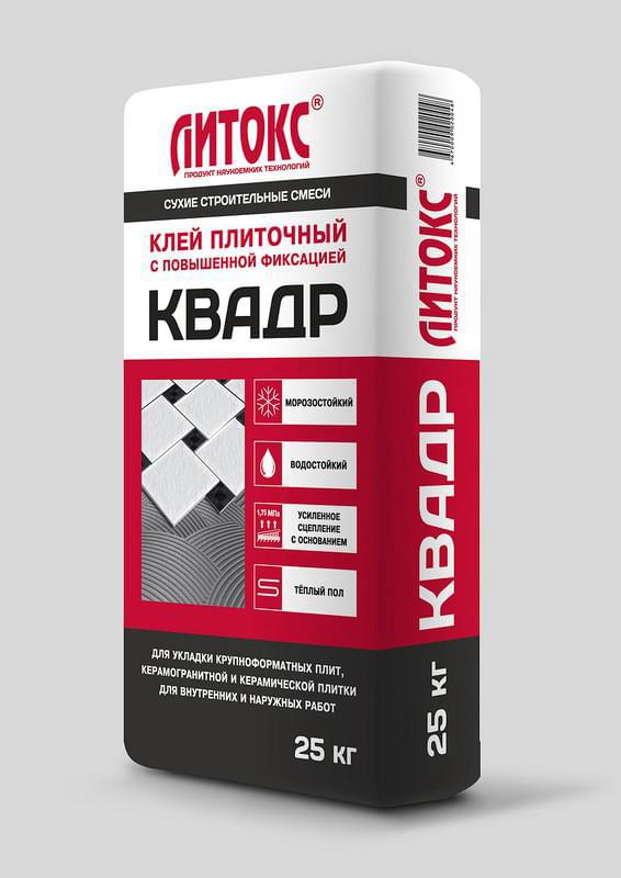 Клей плиточный Литокс КВАДР  25кг/56