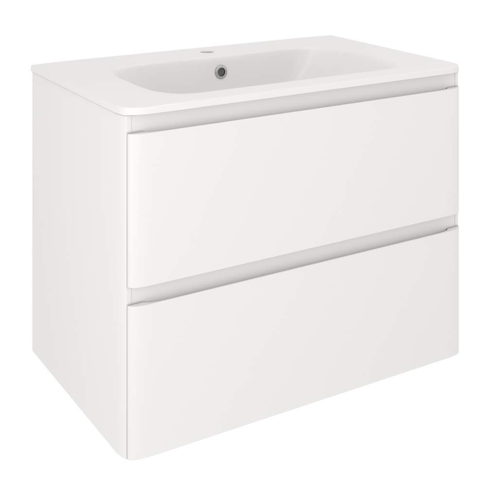 Тумба Elle 80  2ящ.подвес.белая+раковина Палермо 80/Нева 80 /Florentina 2080WCELL/H