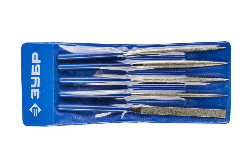 Набор ЗУБР Эксперт надфили PVC Р140  140х75мм 5пр.  33386-140-Н5