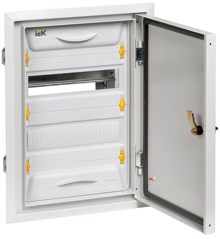 Щит ЩРв-24з-1 IP30 360х275х125 (ВхШхГ) Ral7035 с замком ниша