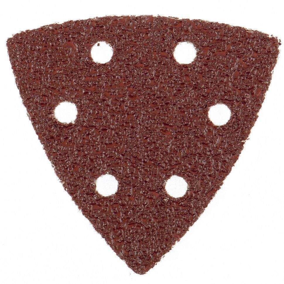 Треугольник абразивный на ворсовой подложке P80 93мм 5шт 73859